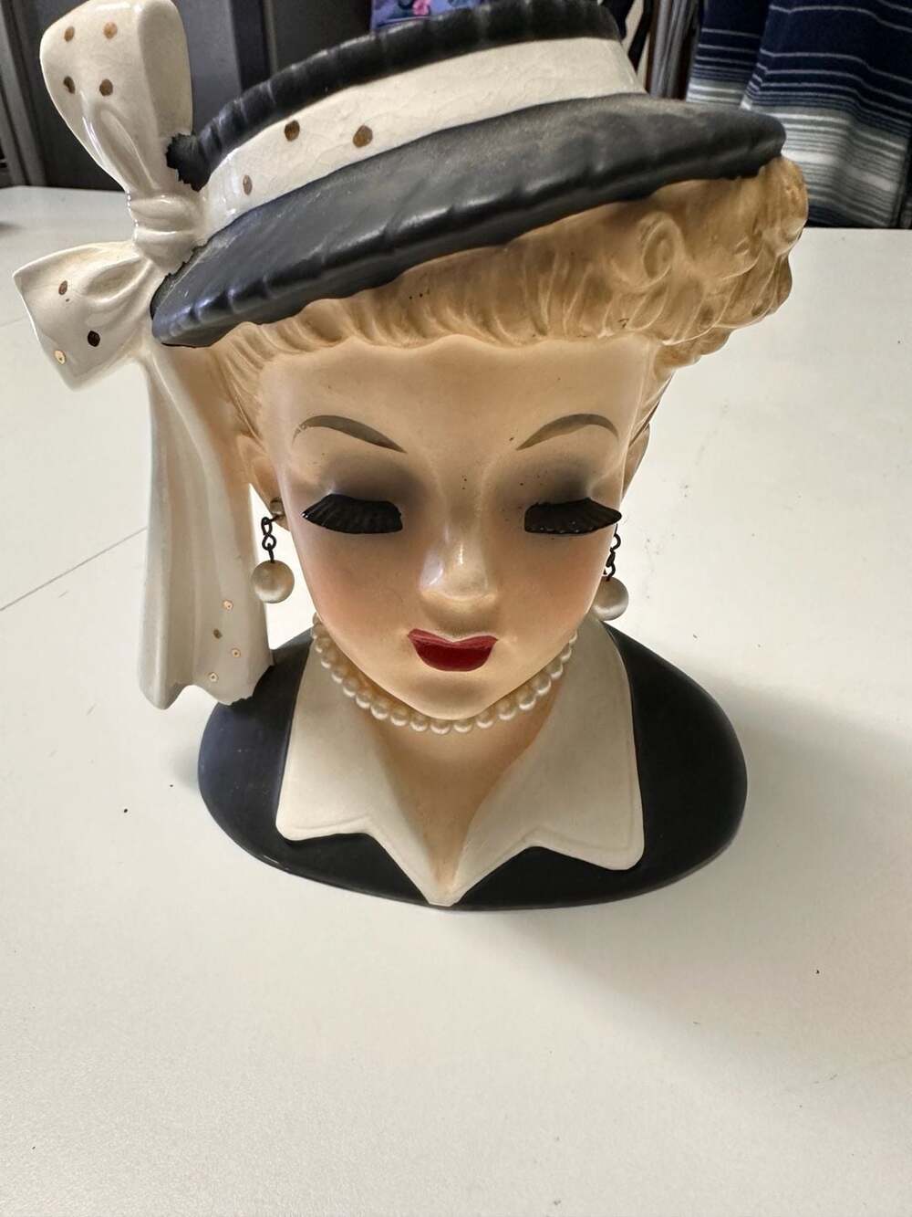 1961 Lady Head Vase Napcoware #C2633